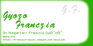 gyozo franczia business card